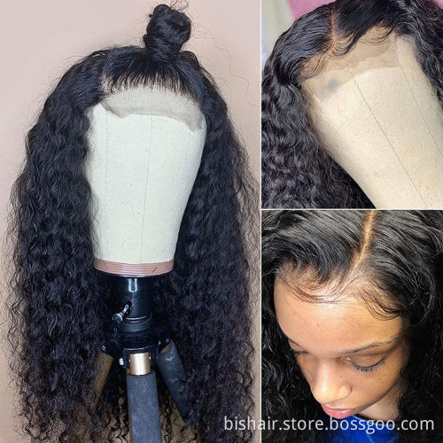 Water Wave 4x4 Front Lace Wig Human Hair Pre-inserted 150% Density Brazil  Wet Wave Real Human Hair Wig Suitable for Femal